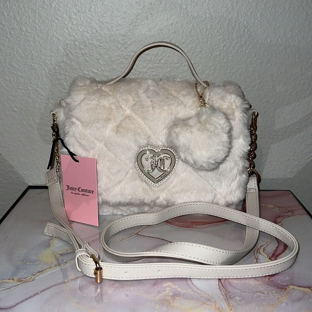 JUICY COUTURE Let’s Get Cozy Crossbody8Hx10Win-Angel Color - Picture 4 of 16